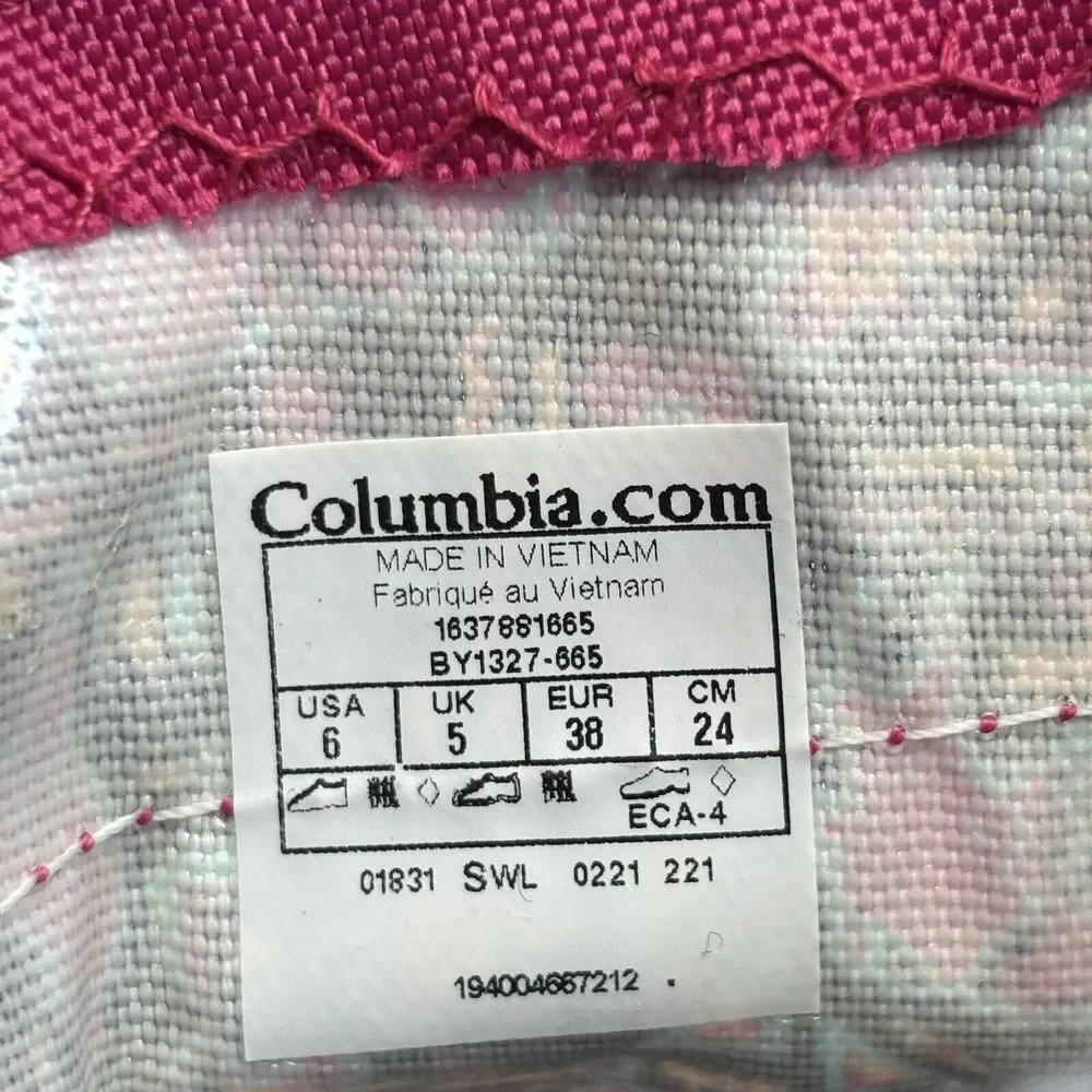 Columbia Powderbug Plus II Print Snow Boot Toddler Pink‎ Canvas Size 6
